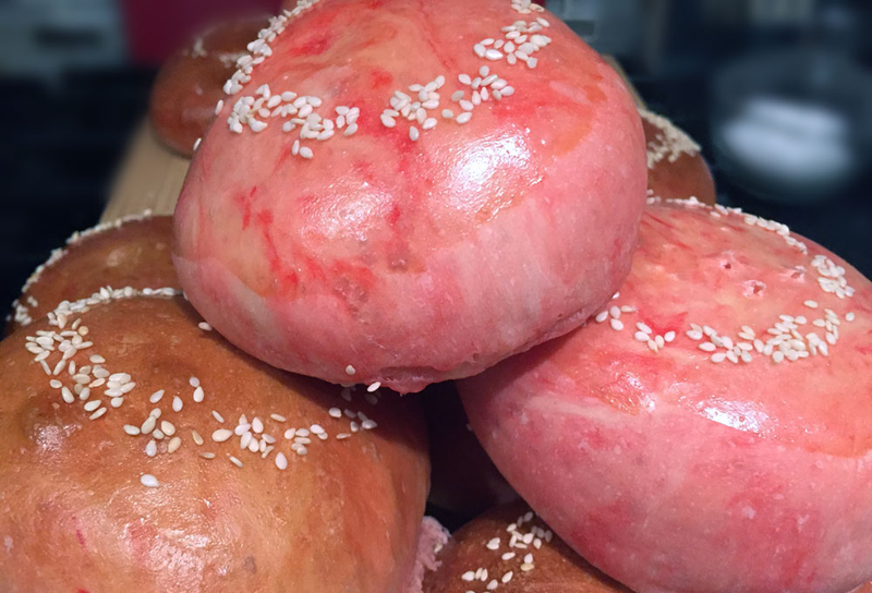 Illustration for article titled Your Super Bowl Party Guests Will Go Gaga For These Pink Sloppy Joanne Brioche Buns